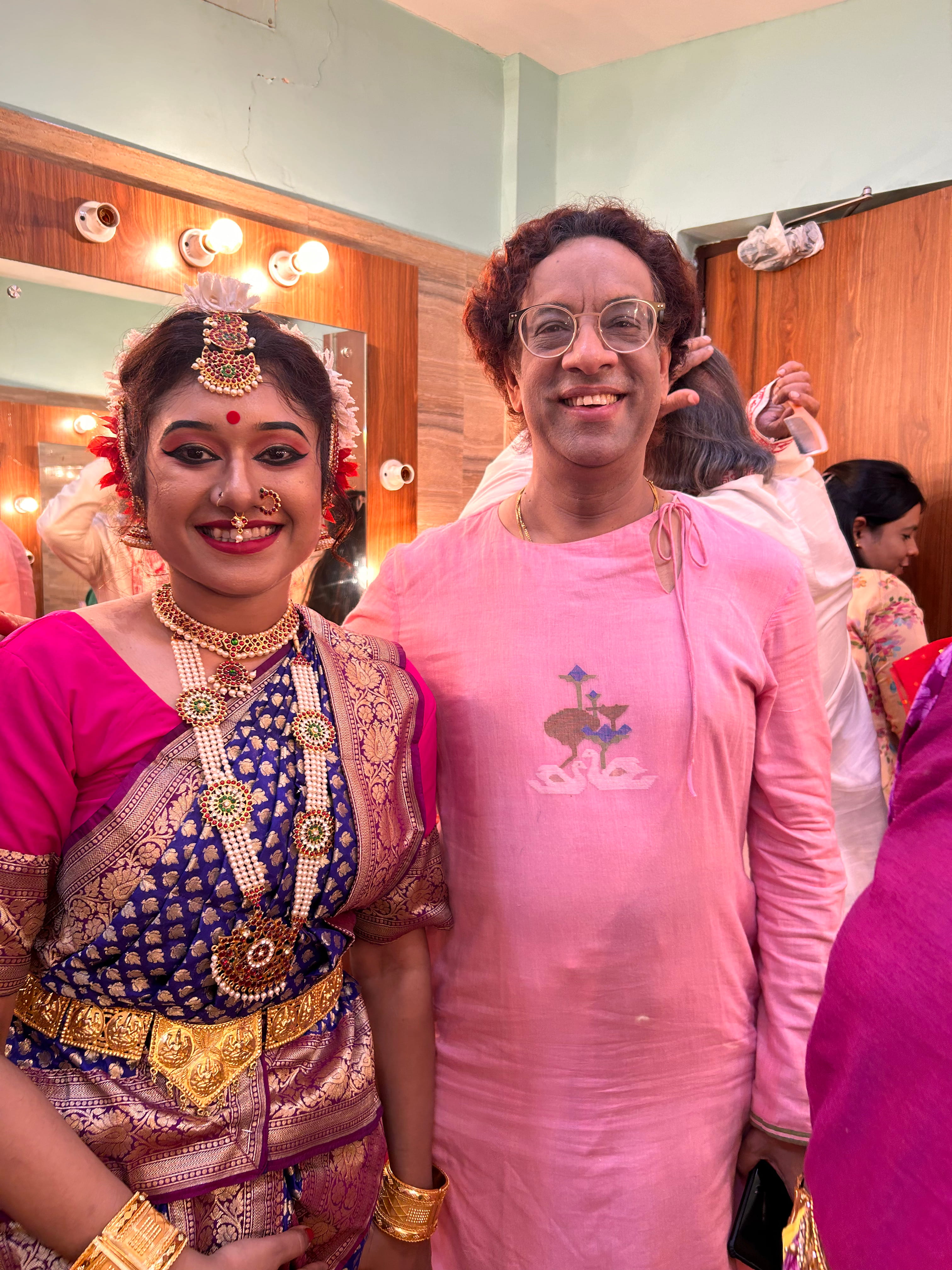 Dance student with instructor at Chhandam Dance Academy Kolkata