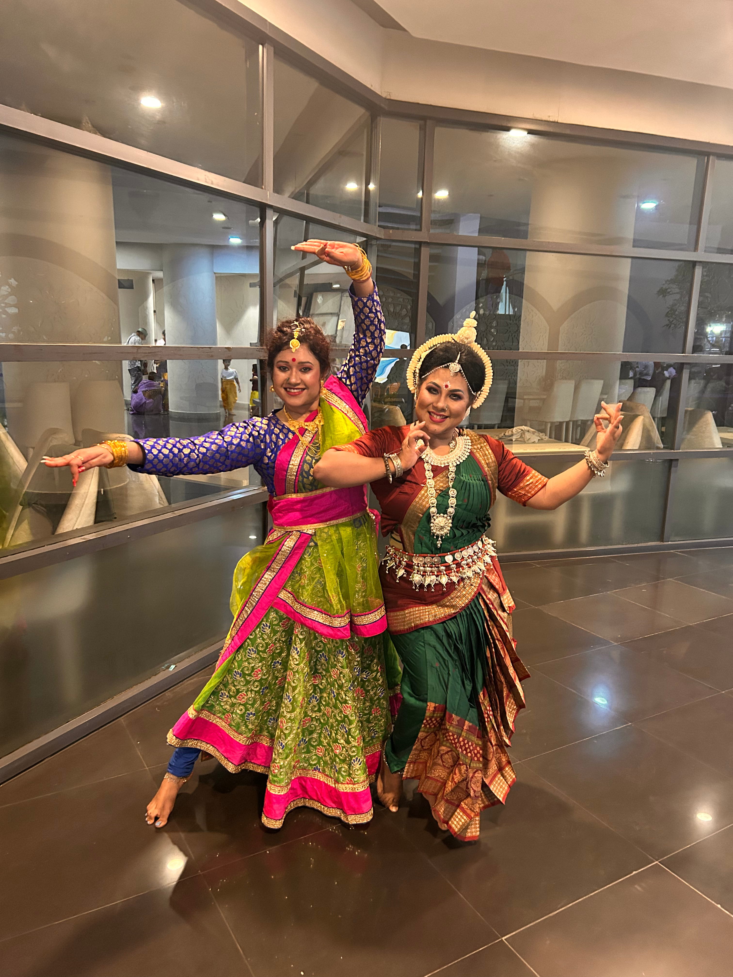 Duo classical dance performance at Chhandam Dance Academy